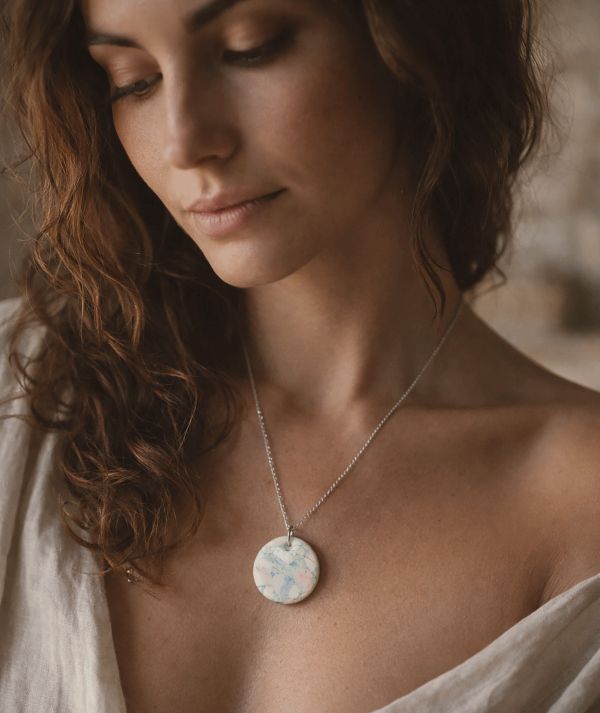 serina-polymer-clay-necklace-rustic-grace-collection-suzy-decor-05 serina_rustic_grace_pastel_round_clay_necklace