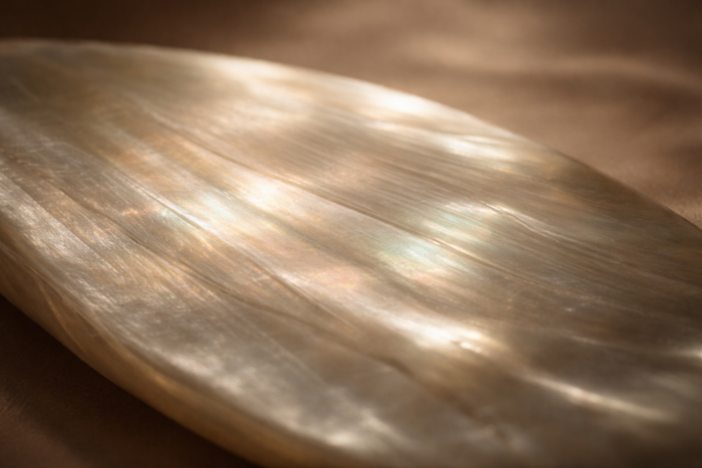 photo_3_mother_of_pearl_editorial_macro_close_up_hand_polished_surface_natural_iridescence_micro_scratches_satin_finish_warm_directional_light_quiet_luxury_landscape