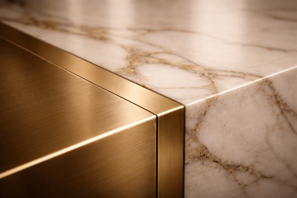 photo_4_architectural_editorial_macro_detail_calacatta_gold_marble_and_champagne_brushed_brass_precision_joint_soft_warm_light_quiet_luxury_craftsmanship