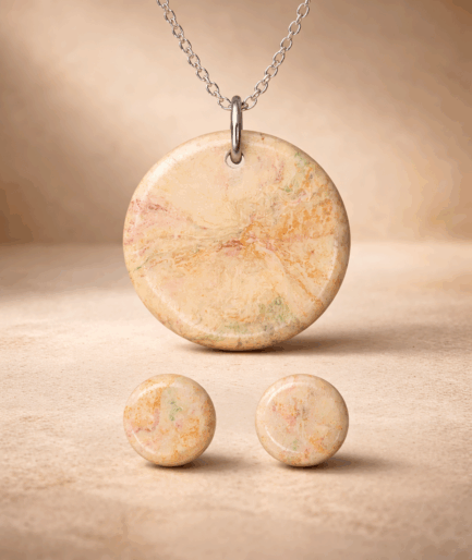pastel_spring_light_necklace_auralis_rustic_grace_polymer_clay_jewelry_set