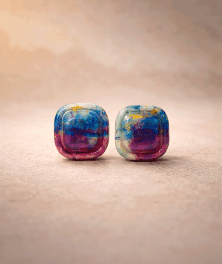 rustic_rainbow_clay_studs_avelia_rustic_grace_handmade_earrings