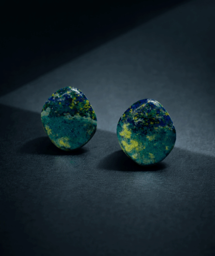 deep_green_ocean_studs_irala_urban_aura_polymer_clay_earrings