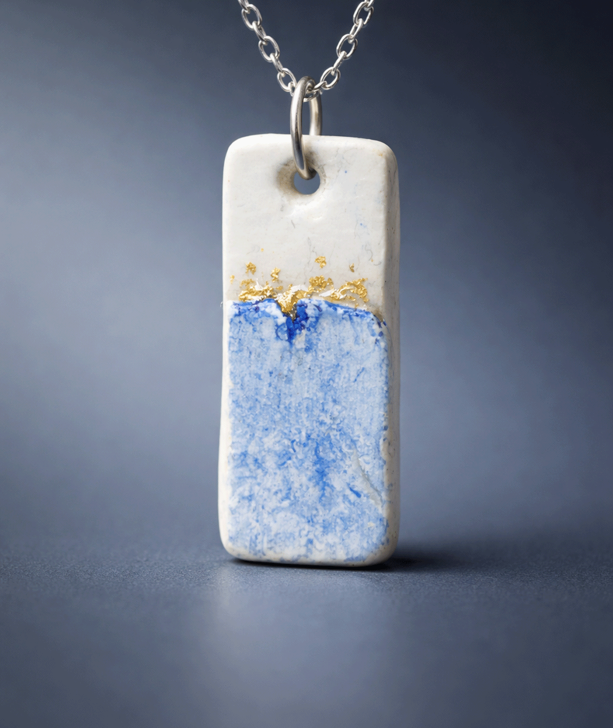 marclara-polymer-clay-necklace-pure-form-collection-suzy-decor-02 marclara_pure_form_blue_white_rectangular_clay_necklace