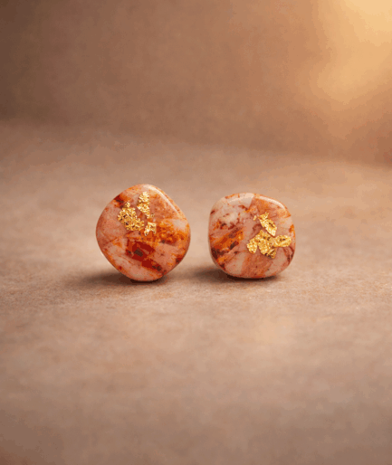 warm_rustic_sunset_studs_marela_rustic_grace_clay_earrings