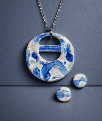 deep_blue_urban_necklace_marenea_urban_aura_handmade_clay_necklace_set