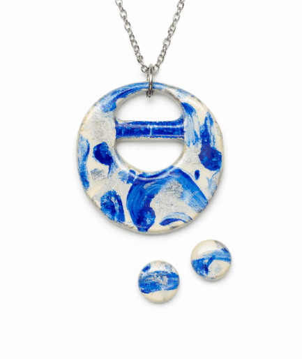 deep_blue_urban_necklace_marenea_urban_aura_handmade_clay_necklace_set