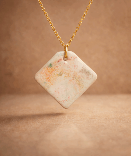 meliora_rustic_grace_cream_pastel_square_clay_necklace