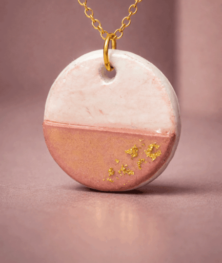 solvara_pure_form_blush_circle_clay_necklace