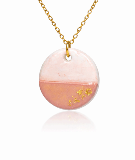 solvara_pure_form_blush_circle_clay_necklace