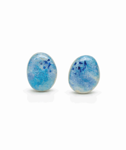 handmade_ceramic_oval_earrings_light_blue_texture_camino_inspired_jewelry
