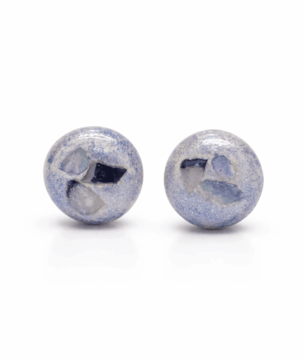 handmade_ceramic_round_earrings_purple_blue_texture_camino_inspired_jewelry