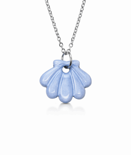 handmade_ceramic_shell_pendant_light_blue_minimalist_camino_inspired_necklace