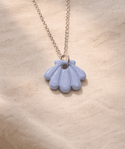 handmade_ceramic_shell_pendant_light_blue_minimalist_camino_inspired_necklace