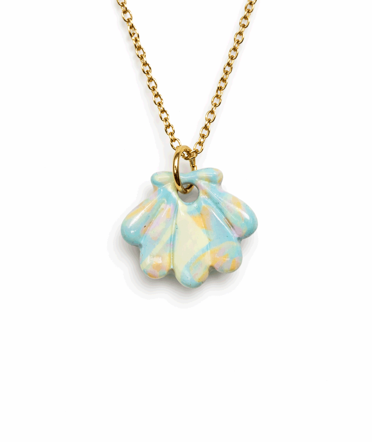 handmade_ceramic_shell_pendant_pastel_multicolor_soft_glossy_camino_inspired_necklace